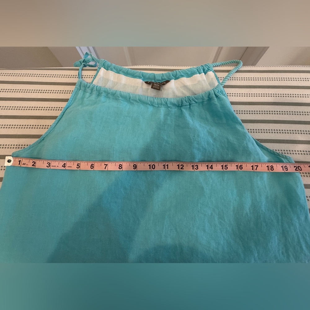 Tommy Bahama Linen Sundress - Bright Blue, Lined, Large - Picture 6 of 8